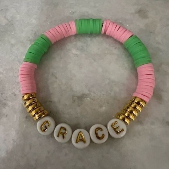 Heishi Personalized bracelets can be made with favorite color or design Elastic - Picture 3 of 3